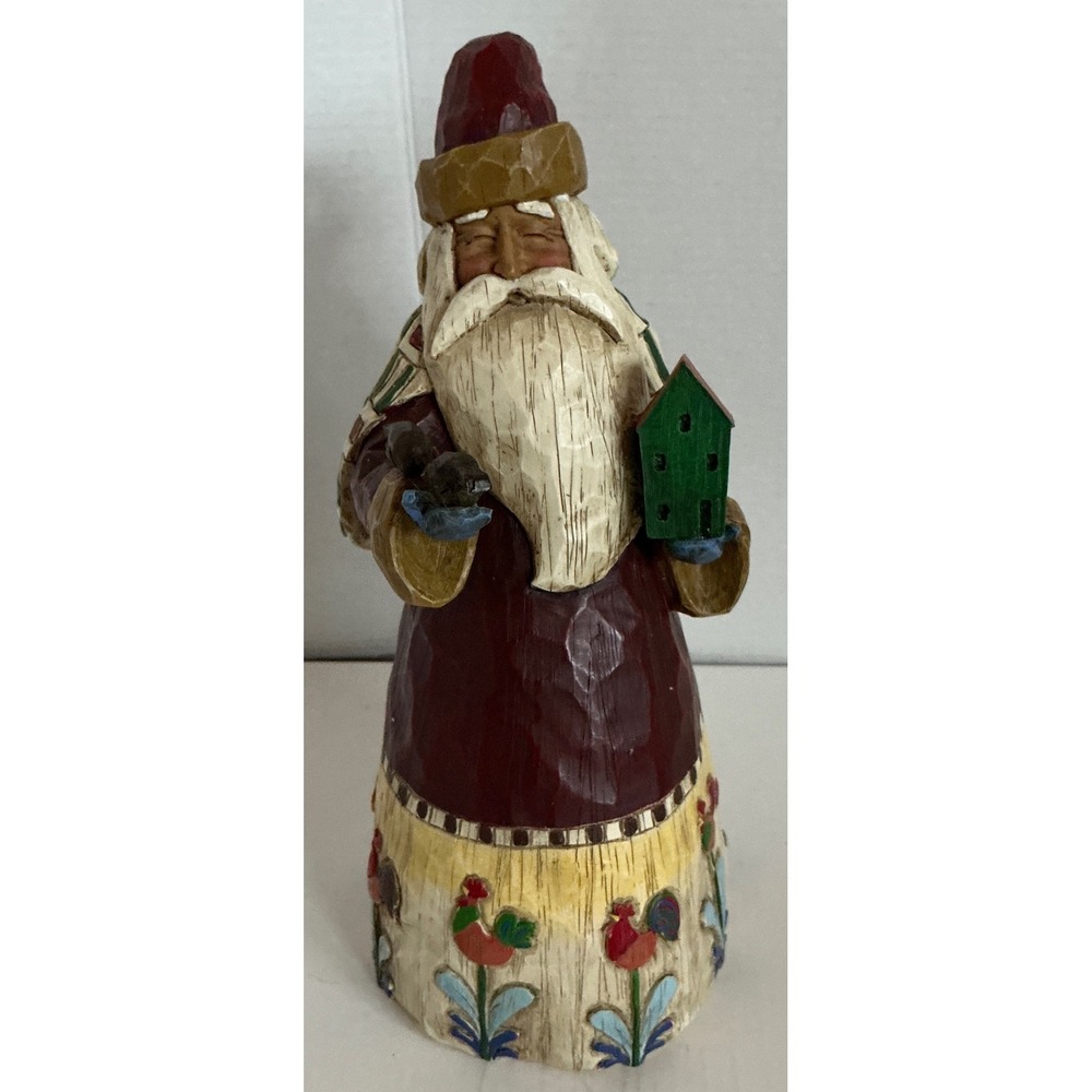 Jim Shore Heartwood Creek Vintage Santa Figurine Birdhouse 10 Inch 2002 B105528